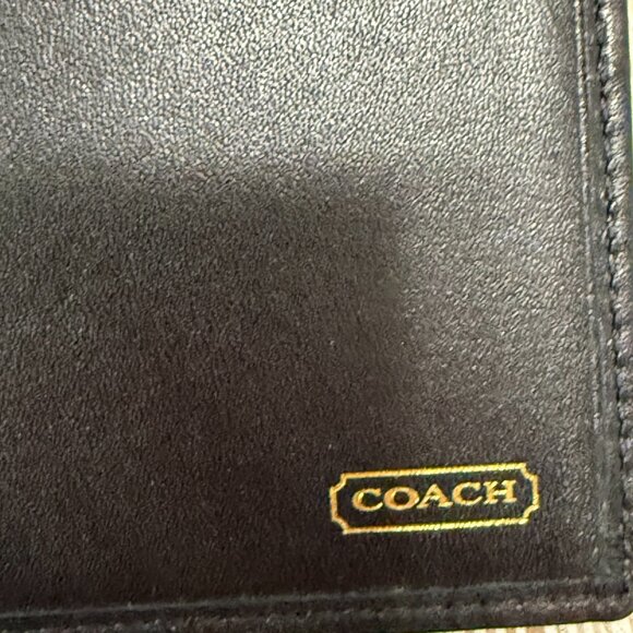 COACH VINTAGE TRIFOLD CHECKBOOK WALLET & INSERT MONOGRAM CANVAS LEATHER - Picture 14 of 16